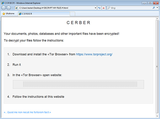 Ransomware cerber Cerber Ransomware
