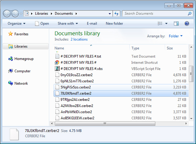 # Decrypt My Files # instructions thrown into a folder