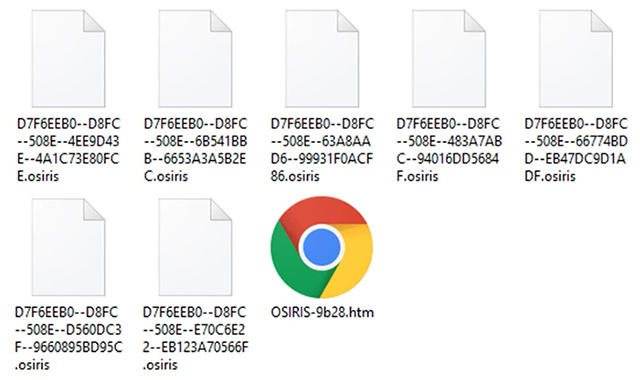 Files with the .osiris extension and HTM ransom note